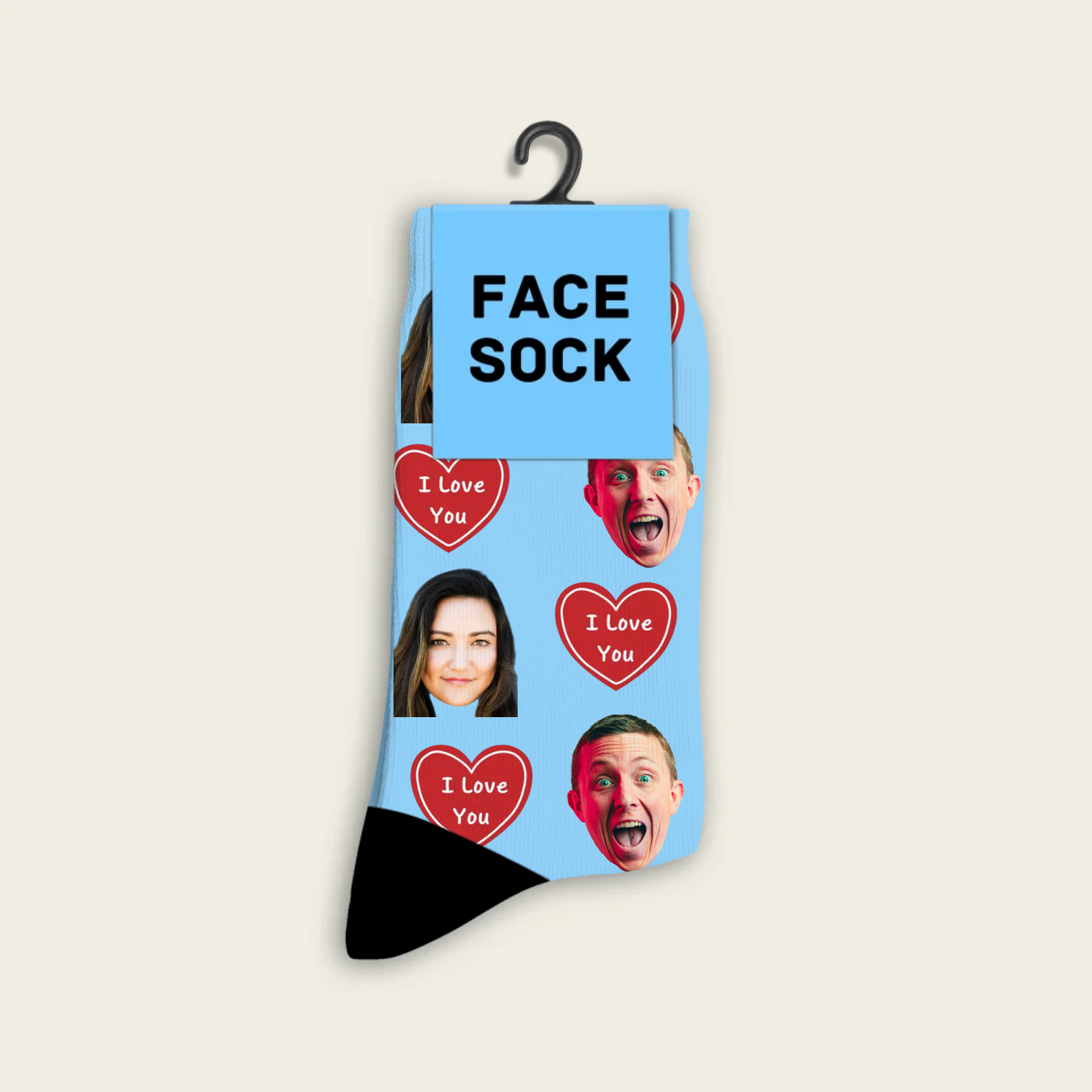 FaceSock | Custom I Love You Socks With Photo
