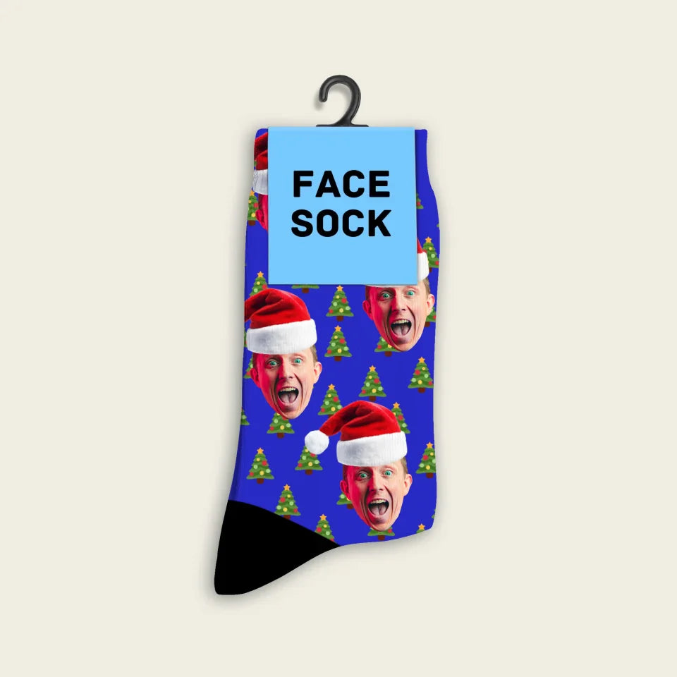 FaceSock | Custom Christmas Hat Socks With Photo